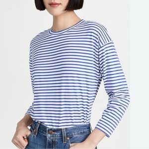 AYR Classic Navy Striped Long Sleeve Tee